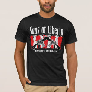 T-shirts Filhos o T escuro dos homens da LIBERDADE OU da