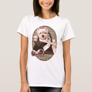 T-shirts Filhote de cachorro de Houndstooth Westie