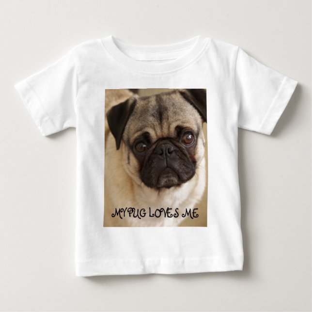 T-SHIRTS FILHOTE DE CACHORRO DO CÃO DO PUG (Frente)