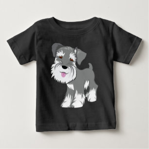 T-shirts Filhote de cachorro do Schnauzer diminuto