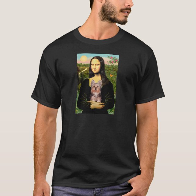 T-shirts Filhote de Yorkshire Terrier - Mona Lisa (Frente)