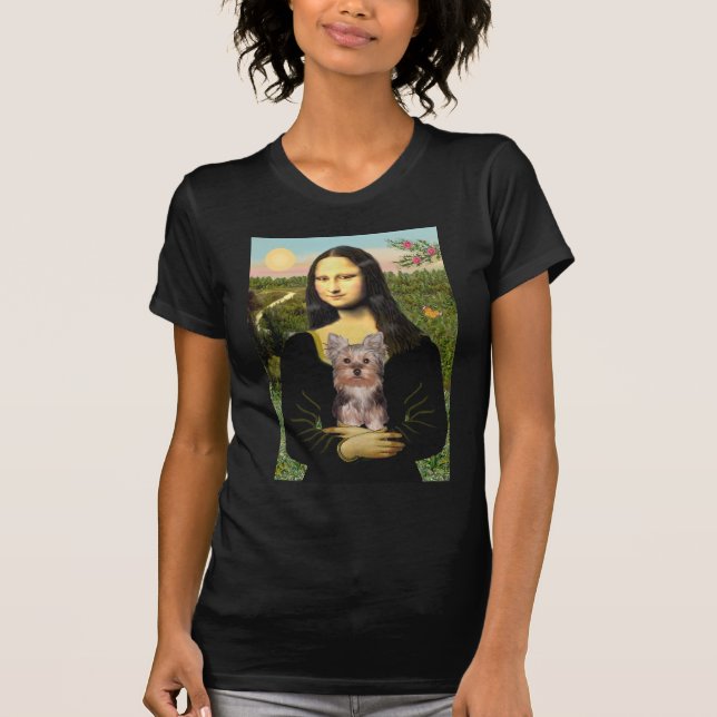 T-shirts Filhote de Yorkshire Terrier - Mona Lisa (Frente)