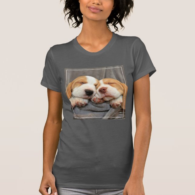 T-shirts Filhotes de cachorro sonolentos (Frente)