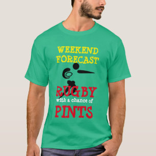T-shirts "Fim de semana previsto: Rugby com uma