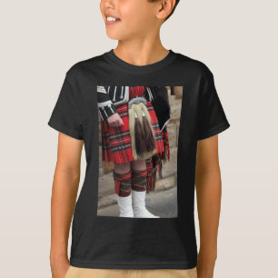 T-shirts Fim escocês do gaiteiro acima, presente escocês