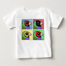 Finch Gouldian de Quatro Cores