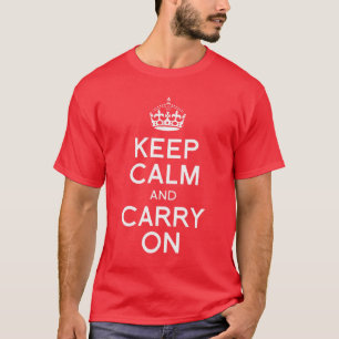 T-shirts Fique calmo e Carregar ligado