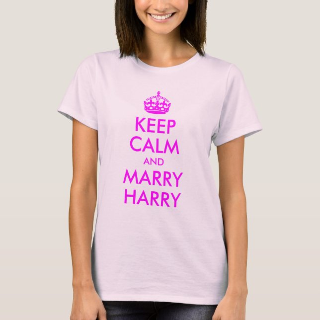 T-shirts Fique calmo e Casado Harry Shirt (Frente)