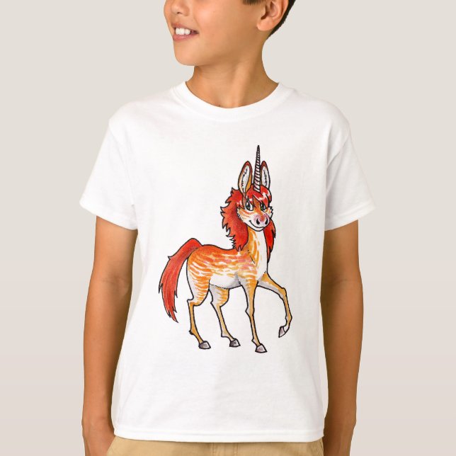 T-shirts Fire Unicorn (Frente)