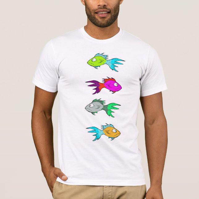 T-shirts Fishies de néon (Frente)