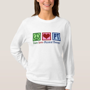 T-shirts Fisioterapeuta da pinta do amor da paz