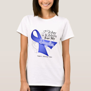 T-shirts Fita da pervinca da filha - cancer de estômago