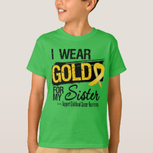 T-shirts Fita do cancer da infância para minha irmã
