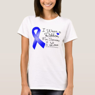 T-shirts Fita do cancer retal alguém amor de I