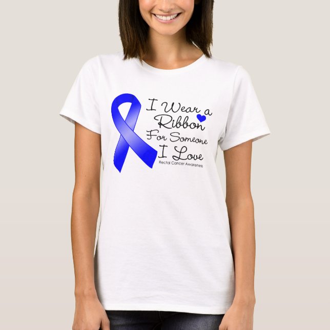 T-shirts Fita do cancer retal alguém amor de I (Frente)
