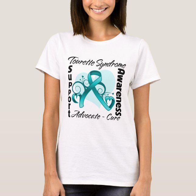 T-shirts Fita do coração - consciência da síndrome de (Frente)