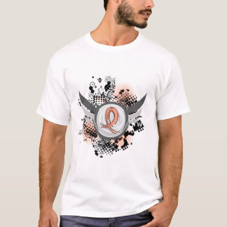 T-shirts Fita do pêssego e cancer Endometrial das asas