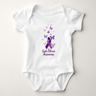 T-shirts Fita roxa da consciência: Fibrose cística