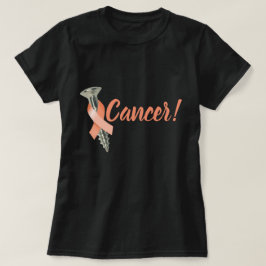 T-shirts Fita uterina do pêssego do cancer do parafuso