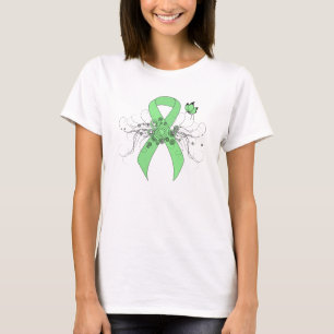 T-shirts Fita Verde Claro com Borboleta
