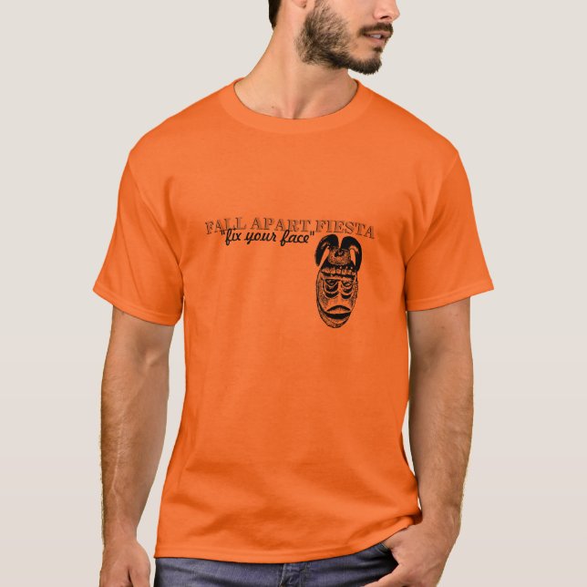 T-shirts "fixe máscara africana da sua cara" (Frente)