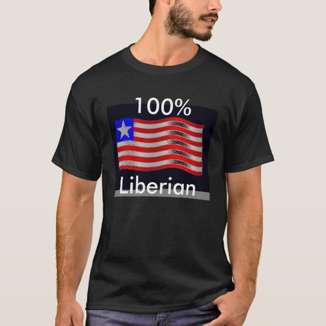 T-shirts flag3, liberiano, 100% (Frente)