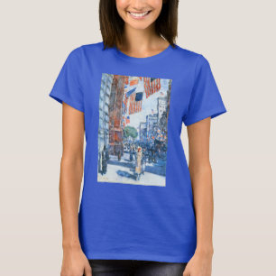 T-shirts Flagres Quinta Avenida por Childe Hassam, Arte Vin