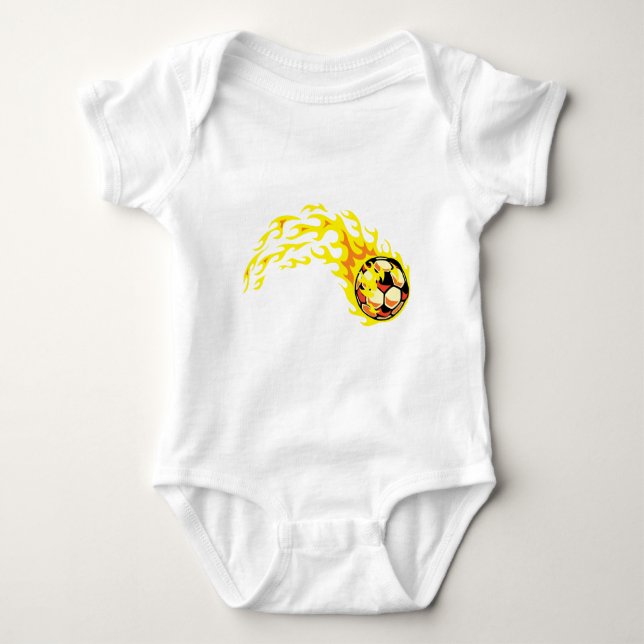 T-shirts Flaming' Soccer Ball (Frente)