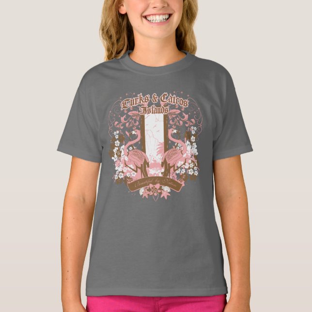 T-shirts Flamingo Flower (Frente)