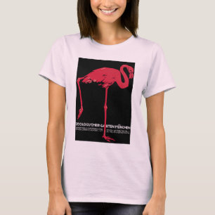 T-shirts Flamingo Pássaro Rosa Antigo no Zoológico de Muniq