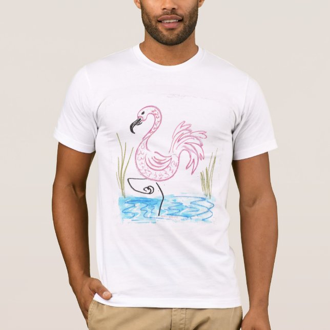 T-shirts Flamingo Rosa #13 (Frente)
