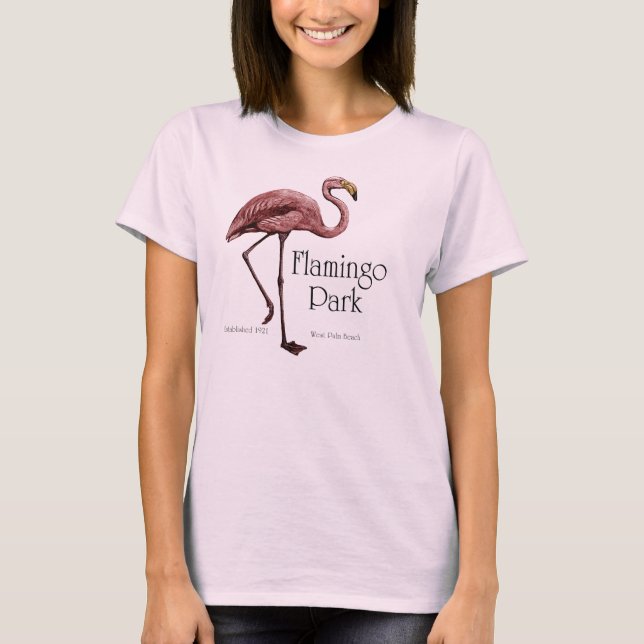 T-shirts Flamingo tee, estilo Vintage (Frente)