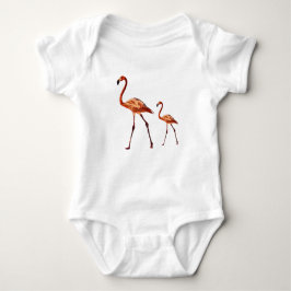T-shirts Flamingos Rosa Bebê Jérsei Bodô