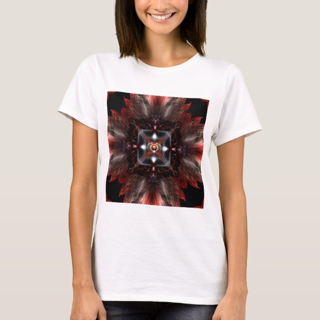 T-shirts Flare de Fogo de Pedra (Frente)
