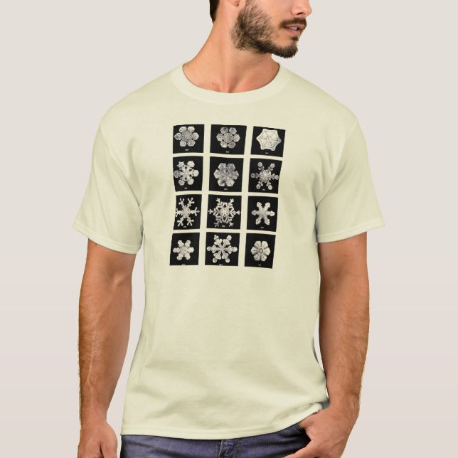 T-shirts Flocos de neve de Wilson Bentley (Frente)