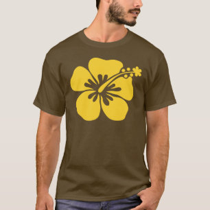 T-shirts flor amarela do hibiscus