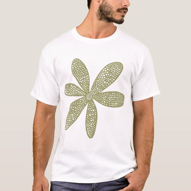 T-shirts Flor bonito - Khaki (Frente)