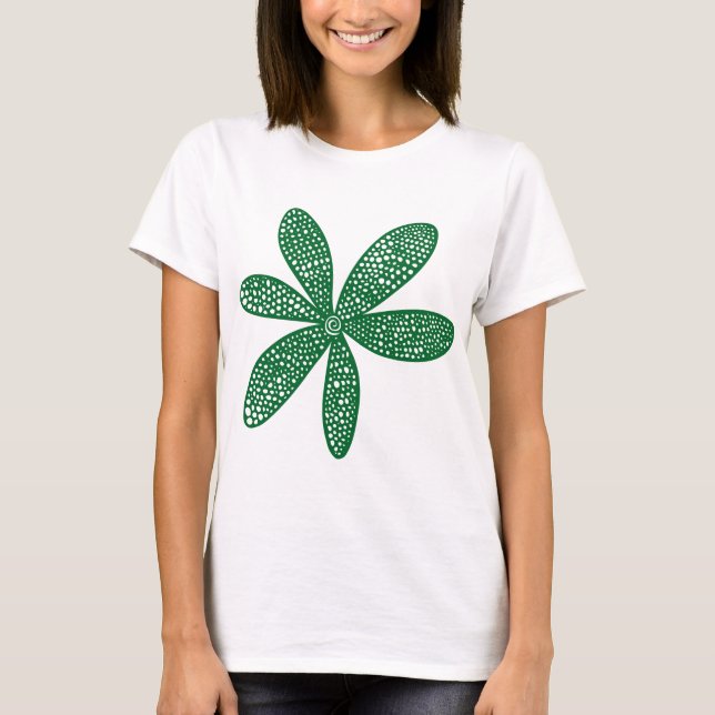 T-shirts Flor bonito - Verde Floresta (Frente)