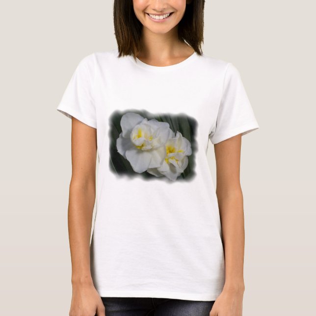 T-shirts Flor branca (Frente)