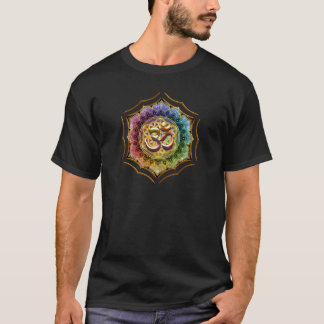 T-shirts Flor da mandala da meditação da ioga de Lotus OM