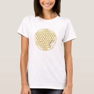 T-shirts Flor Da Vida 1 - Carimbo Dourado