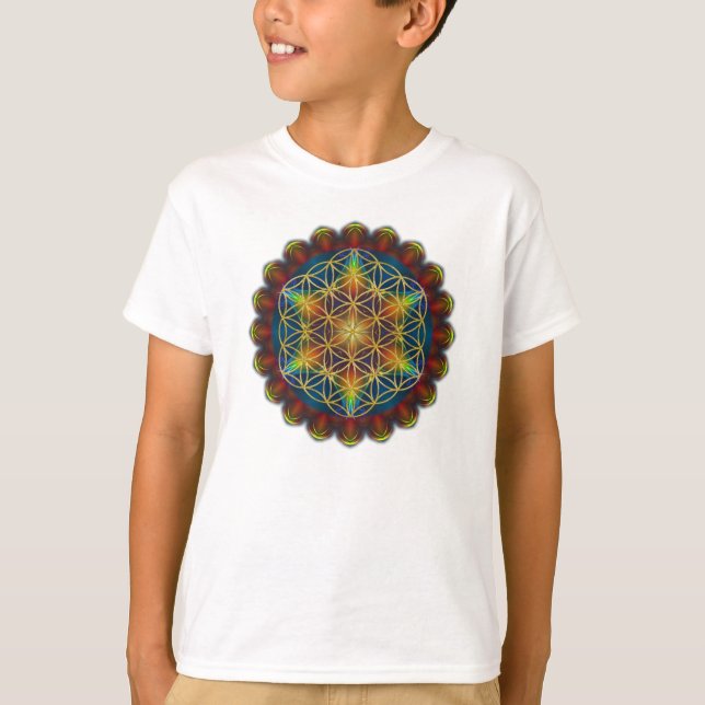T-shirts FLOR DA VIDA / Blume des Lebens - Mandala III (Frente)