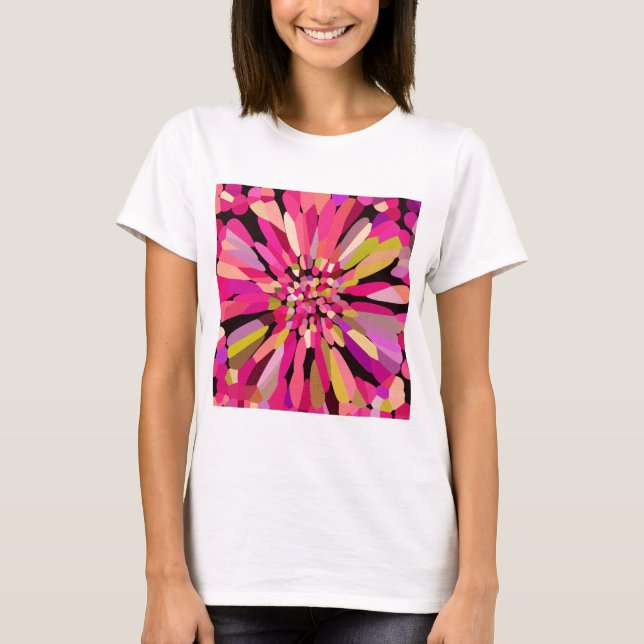 T-shirts Flor de Confetti Rosa (Frente)