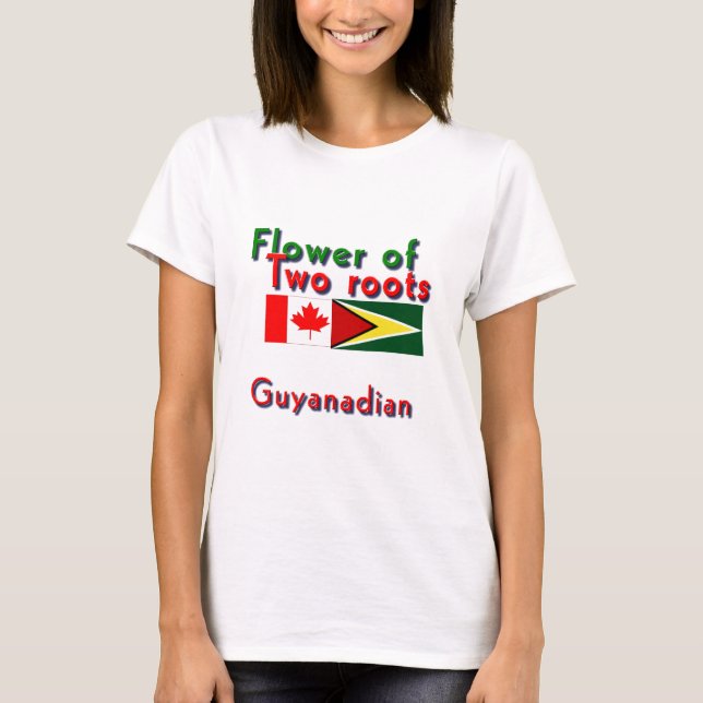 T-shirts Flor de duas raízes guianense-canadense (Frente)