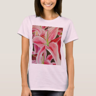 T-shirts Flor de lágrimas cor-de-água rosa-Stargazazer