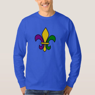 T-shirts Flor de lis da grama de Mardi