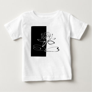 T-shirts Flor de Lótus Preta e Branca Yin Yang