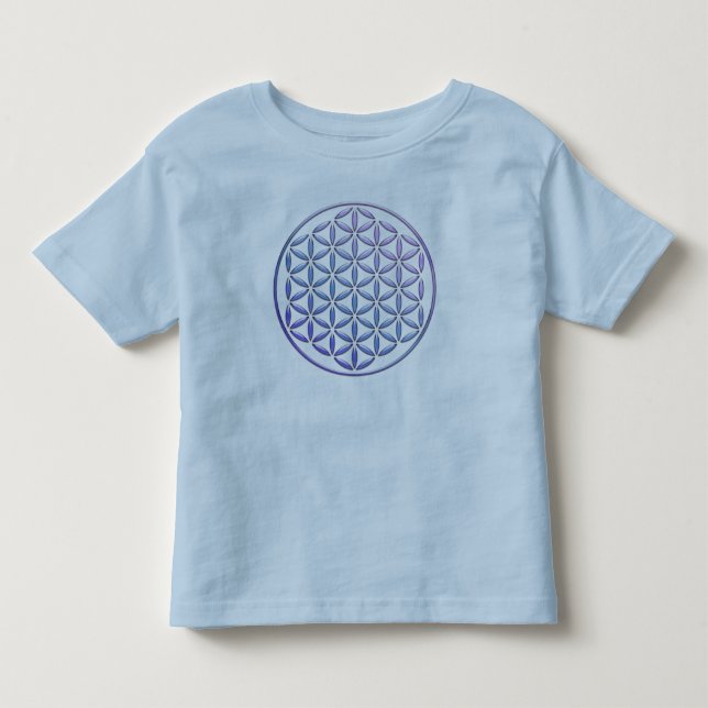 T-shirts Flor de Vida / Blume des Lebens - violeta de selo (Frente)