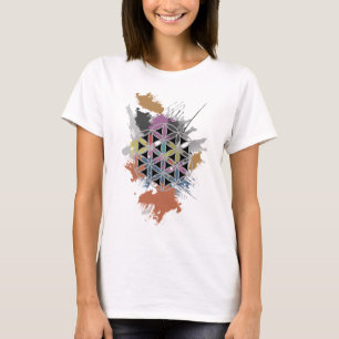 T-shirts Flor de Vida Grunge Pintura