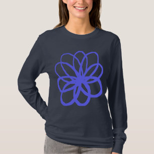 T-shirts Flor espontânea - azul elétrico